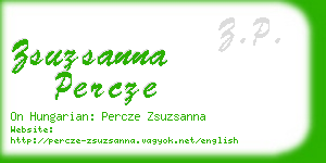 zsuzsanna percze business card